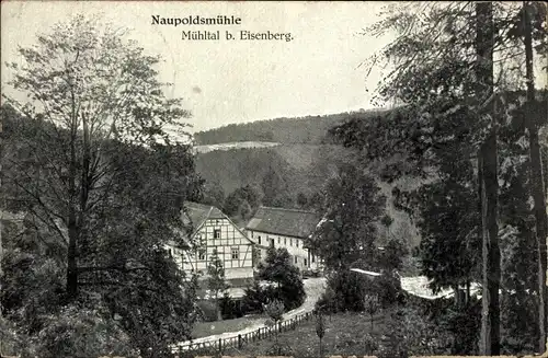 Ak Eisenberg in Thüringen, Mühltal, Naupoldsmühle, Fachwerkhaus
