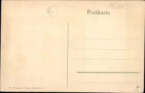 Ak Chemnitz in Sachsen, Partie v. d. Schlossteich-Insel