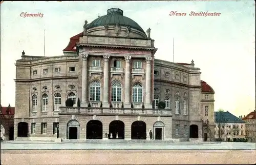 Ak Chemnitz in Sachsen, Neues Stadttheater