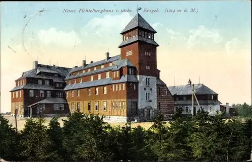 Ak Oberwiesenthal im Erzgebirge Sachsen, Neues Fichtelberghaus