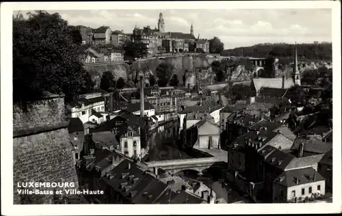 Ak Luxemburg Luxembourg, Ville Basse et Ville Haute