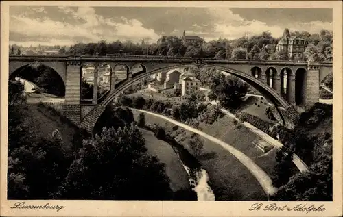Ak Luxembourg Luxemburg, Le Pont Adolphe