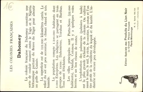 Landkarten Ak Dahomey Benin, Colonies Francaises, Einheimische beim Wasserschöpfen