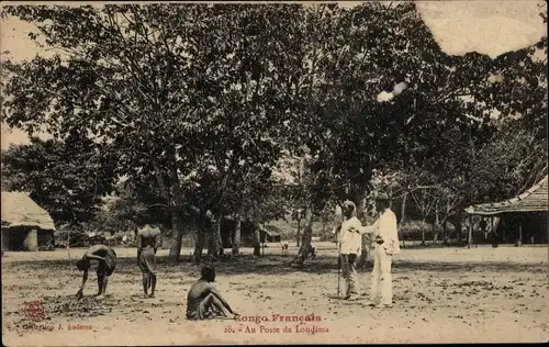 Ak Loudima Französisch Kongo, Au Poste