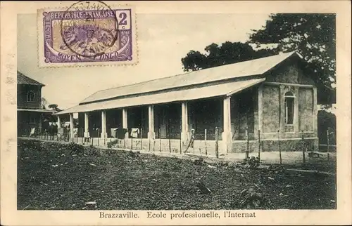 Ak Brazzaville Französisch Kongo, Ecole professionelle, l'Internat