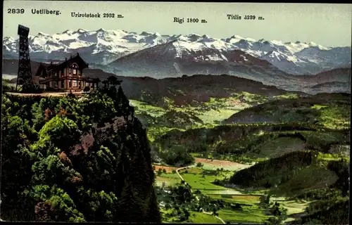 Ak Zürich Stadt Schweiz, Uetliberg, Urirotstock, Rigi, Titlis