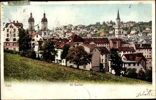 Ak Sankt Gallen Stadt Schweiz, Gesamtansicht