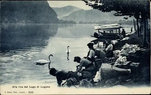 Ak Lago di Lugano Lombardia, Alla riva