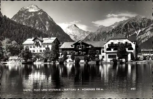 Ak Pertisau Eben am Achensee in Tirol, Hotel Post und Stefanie