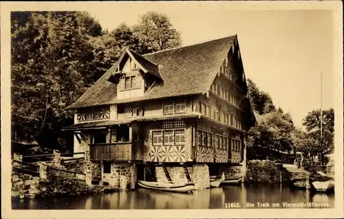 Ak Treib Seelisberg Kanton Uri, Haus am Vierwaldstättersee