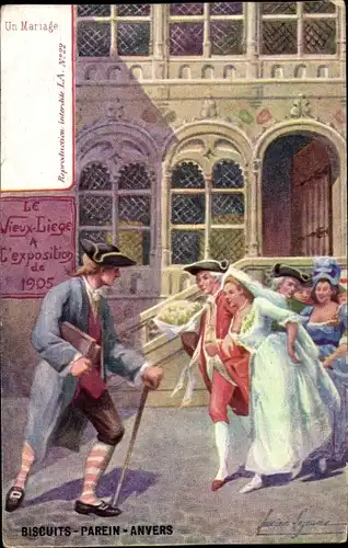 Künstler Ak Beveren Waas Ostflandern, Un Mariage, Hochzeit, Ausstellung von 1905