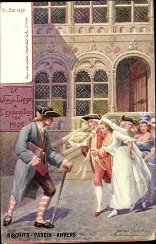 Künstler Ak Beveren Waas Ostflandern, Un Mariage, Hochzeit, Ausstellung von 1905