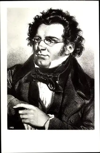 Ak Komponist Franz Schubert, Portrait