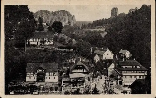 Ak Rathen an der Elbe Sächsische Schweiz, Ortsansicht