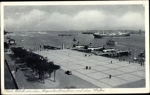 Ak Kiel, Hafen, Blick von den Seegartenbrücken
