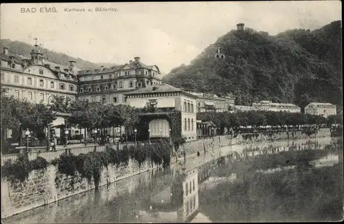 Ak Bad Ems an der Lahn, Kurhaus u. Bäderley