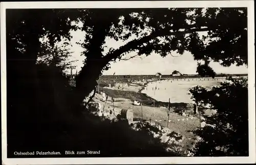 Ak Pelzerhaken Neustadt in Holstein, Blick zum Strand