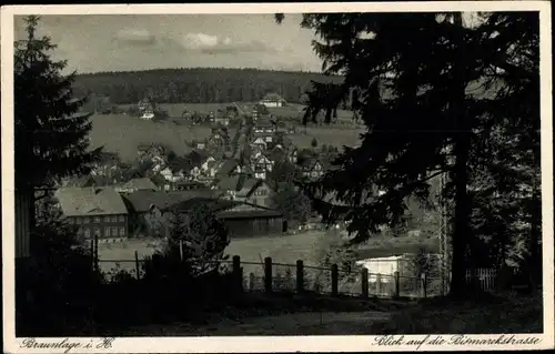 Ak Braunlage im Oberharz, Blick auf die Bismarckstraße