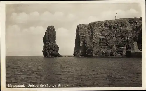 Ak Nordseeinsel Helgoland, Felspartie, Lange Anna