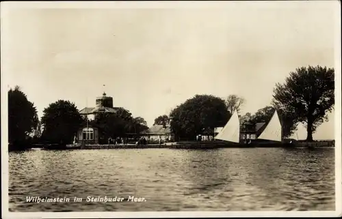 Ak Steinhude Wunstorf in Niedersachsen, Wilhelmstein im Steinhuder Meer, Segelboote
