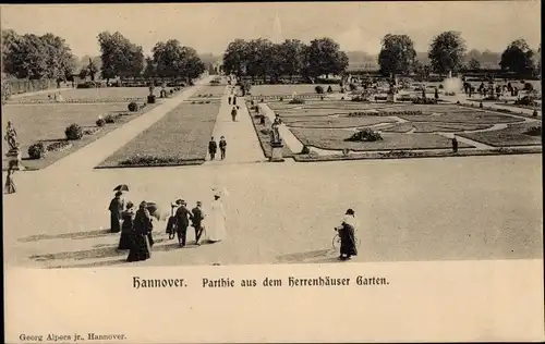 Ak Hannover in Niedersachsen, Partie aus dem Herrenhäuser Garten