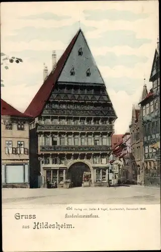 Ak Hildesheim in Niedersachsen, Knochenhaueramtshaus