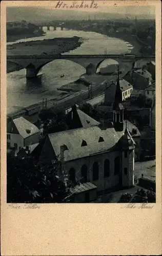 Ak Trier an der Mosel, Panorama, Brücke
