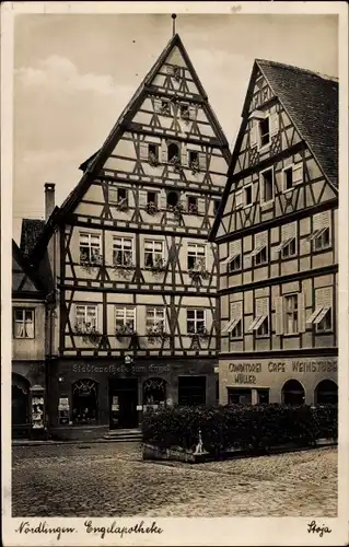 Ak Nördlingen im Nördlinger Ries Schwaben, Blick zur Engelapotheke