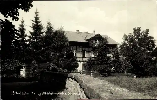 Ak Kleingießhübel Reinhardtsdorf Schöna, Blick auf das Schulheim