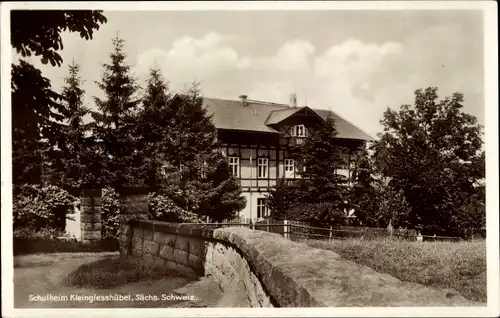 Ak Kleingießhübel Reinhardtsdorf Schöna, Blick auf das Schulheim