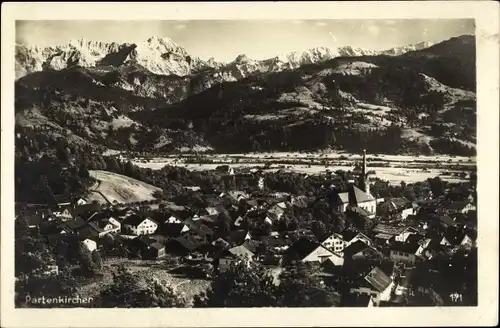 Ak Garmisch Partenkirchen in Oberbayern, Panorama