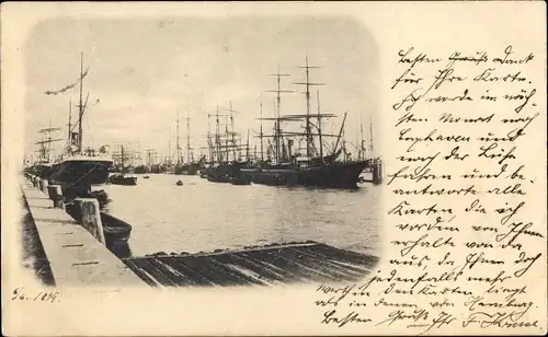 Ak Hamburg, Hafen, Schiffe