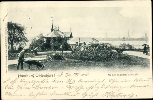 Ak Hamburg Nord Uhlenhorst, An der schönen Aussicht