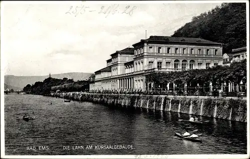 Ak Bad Ems an der Lahn, Am Kursaalgebäude