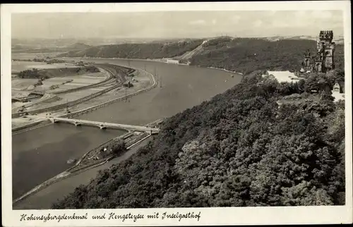 Ak Syburg Dortmund, Hohensyburgdenkmal und Hengsteysee mit Inselgasthof