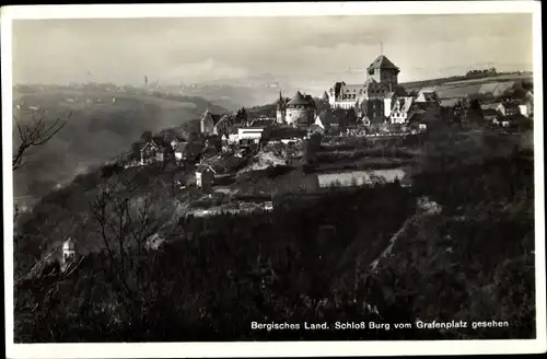 Ak Burg an der Wupper Solingen, Schloss Burg vom Grafenplatz gesehen