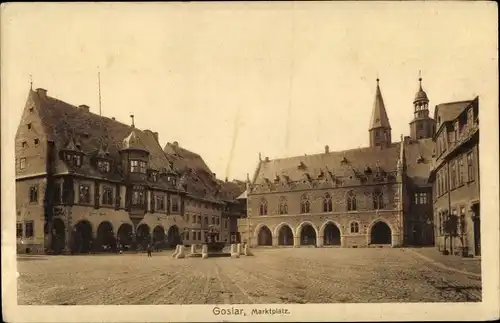 Ak Goslar am Harz, Marktplatz