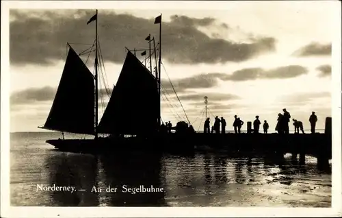 Ak Norderney in Ostfriesland, An der Segelbuhne