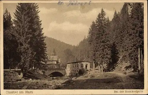 Ak Oker Goslar am Harz, Hotel Romkerhalle, Okertal