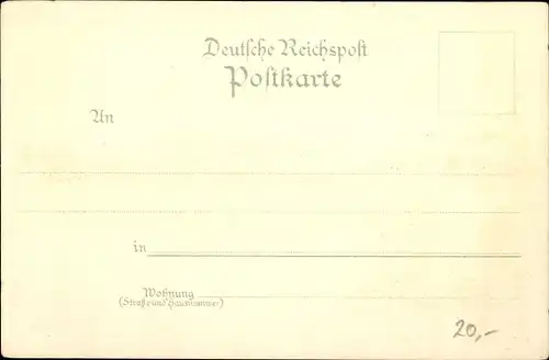 Litho Kaiserlich Deutscher Tages Postdampfer Prinz Waldemar, NDL, Linie Kiel Korsör