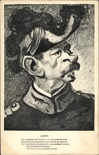 Künstler Ak Louis Joseph André, Karikatur