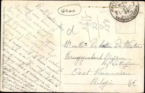 Ak Duisburg Homberg Niederrhein, Partie am Postamt