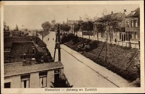 Ak Maassluis Südholland, Jokweg en Zuiddijk