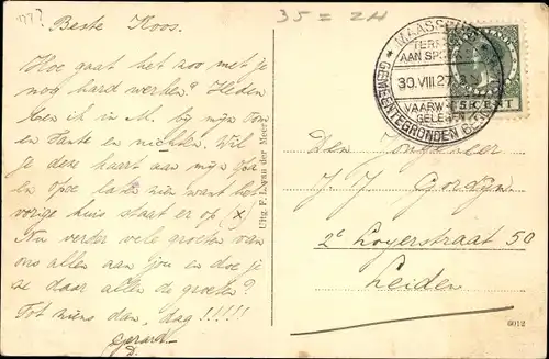 Ak Maassluis Südholland, Jokweg en Zuiddijk