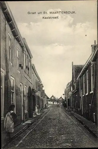 Ak Sint Maartensdijk Zeeland Niederlande, Kaaistraat