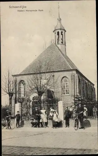 Ak Schoondijke Sluis Zeeland Niederlande, Nederl. Hervormde Kerk