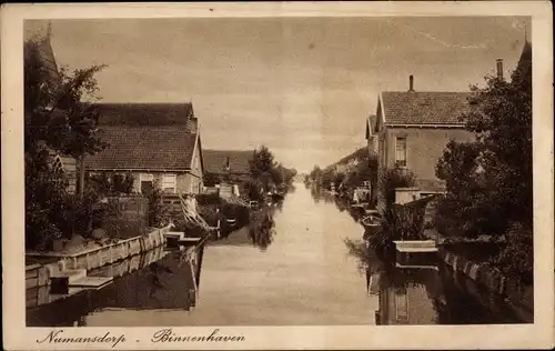 Ak Numansdorp Südholland Niederlande, Binnenhaven