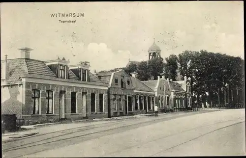 Ak Witmarsum Friesland Niederlande, Tramstraat
