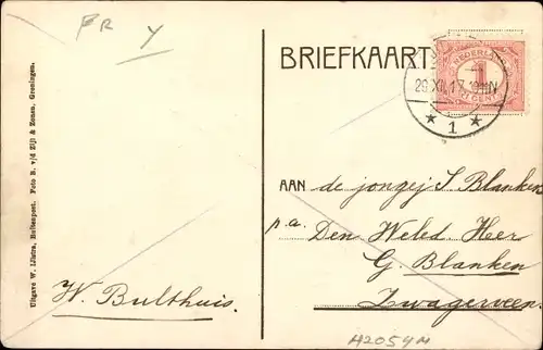 Ak Buitenpost Friesland Niederlande, Jeltingalaan, Anwohner