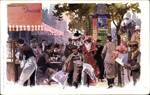 Künstler Ak Paris II, Boulevard des Italiens